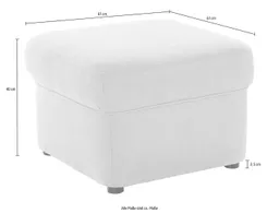 DOMO collection Polsterhocker SARAFINA 61x61 cm, hochwertig und komfortabel – Produktbild 1 von 1