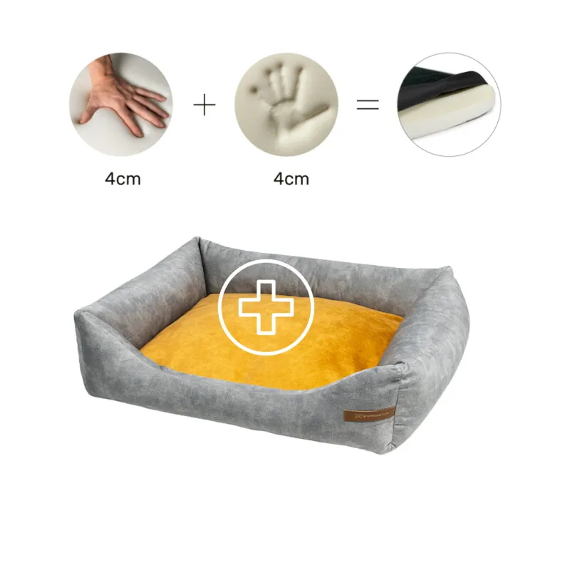 Rexproduct Rexproduct Otto Orthopädisches Hundebett Grau S-XL gelb L – Produktbild 2 von 3
