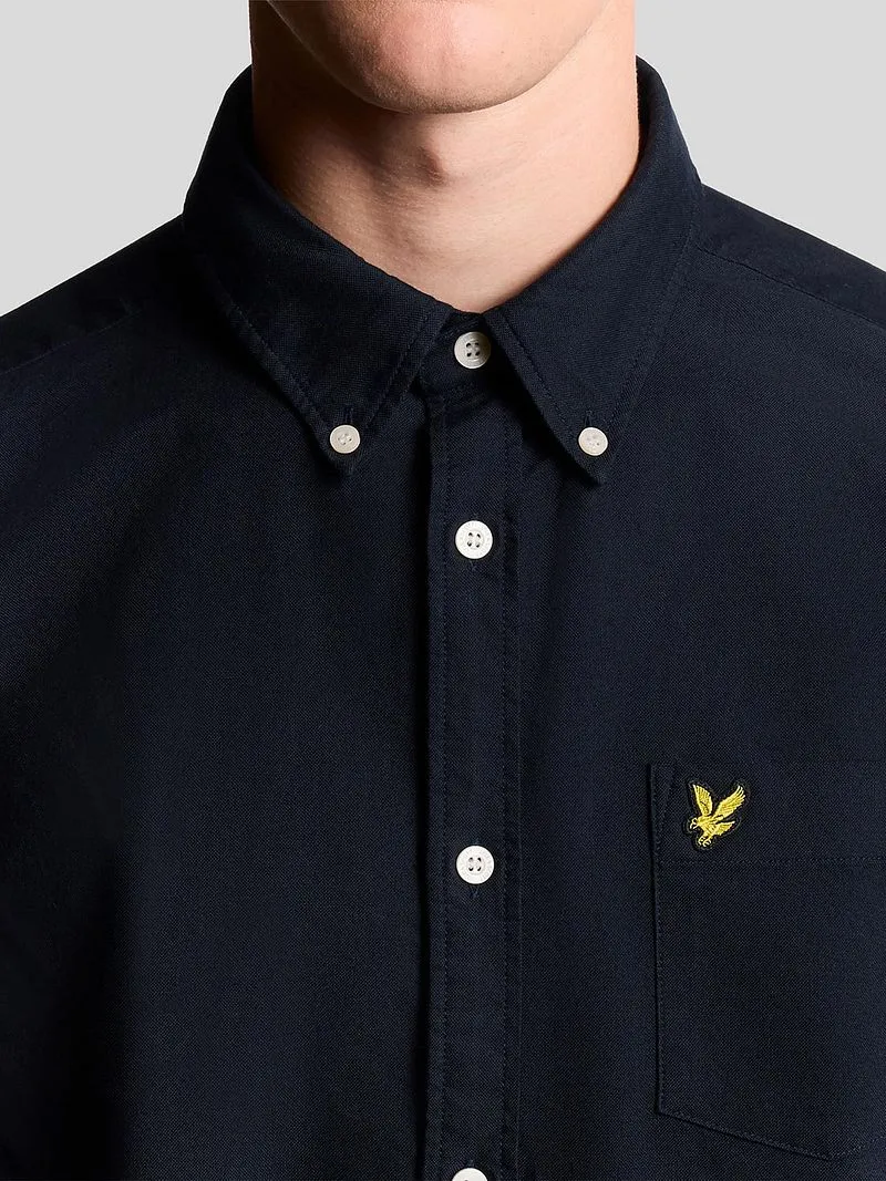 Lyle and Scott Lyle & Scott Shirt Plain Oxford Navy - Größe S, Dunkelblau, – Produktbild 2 von 5