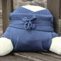 Glückswindel Glückswindel Bindecover aus Wolle, Graublau, – Produktbild 1 von 1