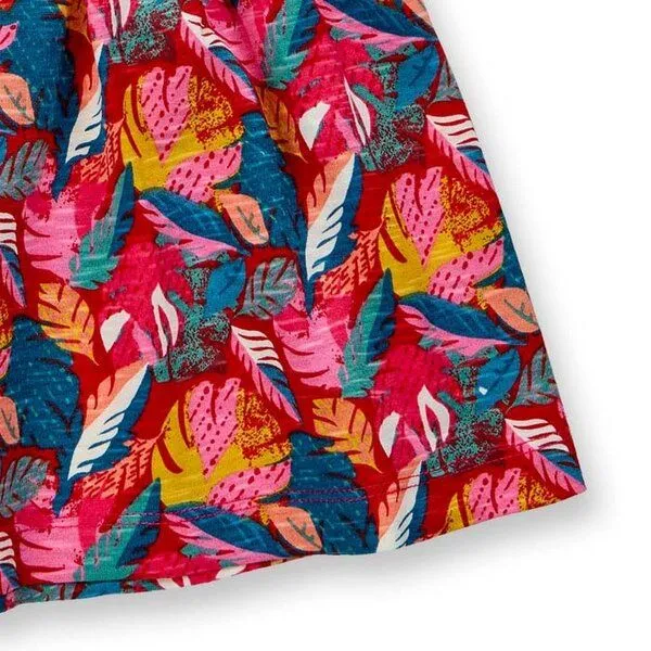 Sense Organics Sense Organics Mädchenrock mit Blätterdruck, Modell MALIA, Bunte tropische blätter-druck, – Produktbild 3 von 3