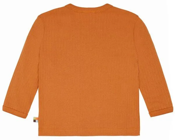 loud + proud loud + proud Babys & Kinder Shirt Derby Rib mit Druck, GOTS-zertifiziert, Carrot(orange), – Produktbild 1 von 2