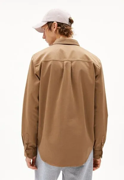 ARMEDANGELS ARMEDANGELS GIAALO OVERSHIRT Herren Hemd aus Bio-Baumwoll Mix, Light oak, – Produktbild 2 von 4