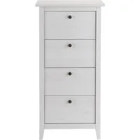 Kommode "Solvita" mit 4 Schubladen, B 58 x T 40 x H 115 cm, Kiefer weiß – Produktbild 1 von 1