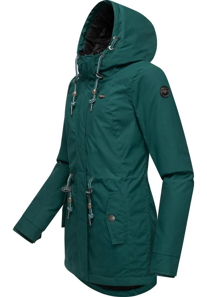 ragwear ragwear Winterjacke Monadis Black Label stylischer Winterparka für die kalte Jahreszeit, Grün, – Produktbild 3 von 4