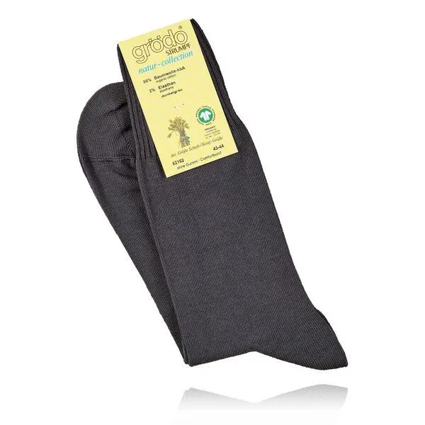 grödo grödo Socken mit Komfortbündchen ohne Gummi für Damen und Herren (3er Pack), Dunkelgrau, – Produktbild 1 von 5