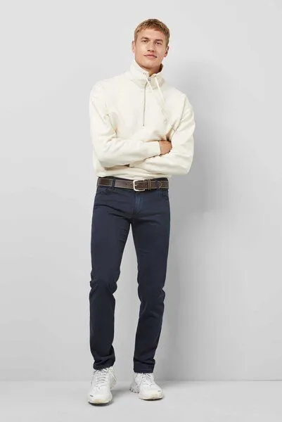 M 5 BY MEYER M 5 BY MEYER Soft Pima Cotton Five Pocket, Blau (marine), – Produktbild 1 von 5