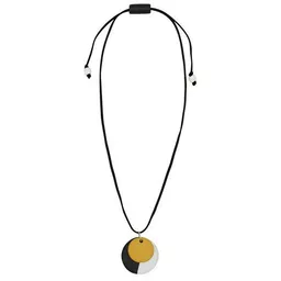 Global Mamas Karma Amulett Halskette - Full-Circle Upcycling Glasschmuck - Mustard & Teal - Global Mamas – Produktbild 1 von 1