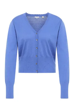 Tranquillo Strickjacke Linaa aus Bio-Baumwolle - baja blue / S – Produktbild 1 von 1