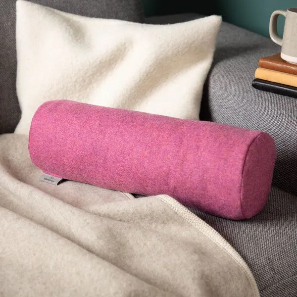 nahtur-design nahtur-design Nackenrolle mit leichtem Lodenbezug | Naturfüllung, Pink_02, – Produktbild 1 von 4