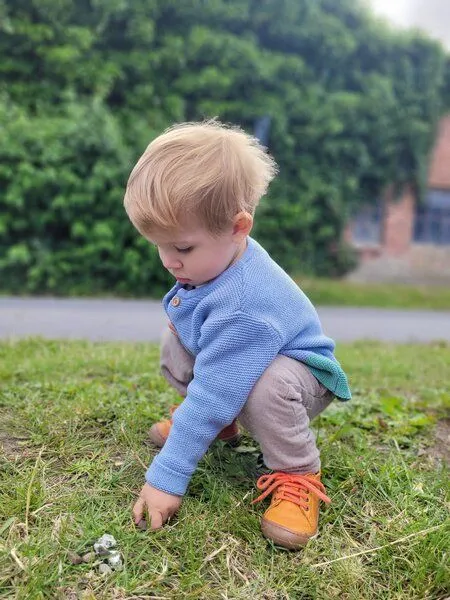 Pololo Pololo Lauflern-Sneaker aus pflanzlich gegerbtem Leder, Größen 20-27, Orange, – Produktbild 4 von 4