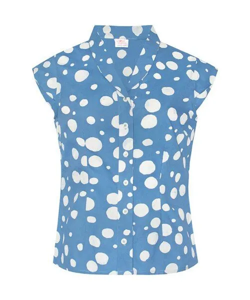 Global Mamas Global Mamas Bio Bluse - RETRO - Forage, Toffee stone (blau), – Produktbild 1 von 3