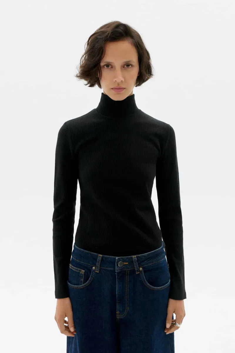 thinking mu Thinking MU Damen vegan Longsleeve Aine Schwarz, Schwarz, – Produktbild 2 von 2