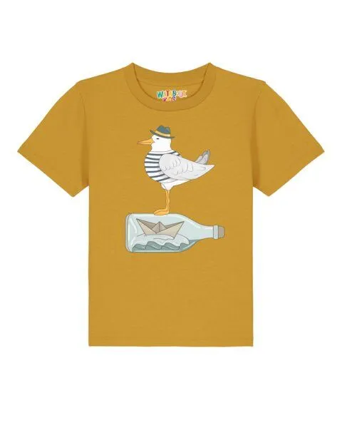 watabout.kids watabout.kids T-Shirt Kinder Möwe mit Hut, Ochre, – Produktbild 1 von 2
