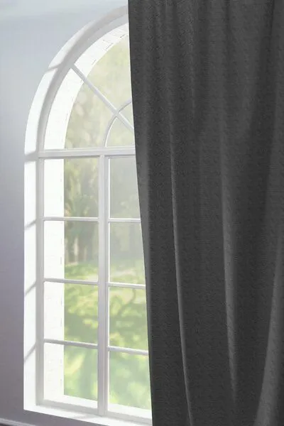 Nature by Adam Nature by Adam Vorhang aus 100% Bio-Baumwolle - Made in Germany - Uni Collection, Schwarz, – Produktbild 4 von 7