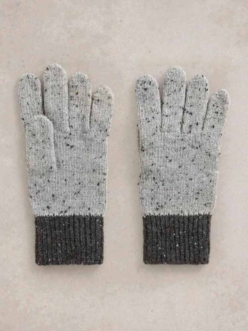 White Stuff Strickhandschuhe Albie - Einheitsgröße, Grau multi, – Produktbild 3 von 3