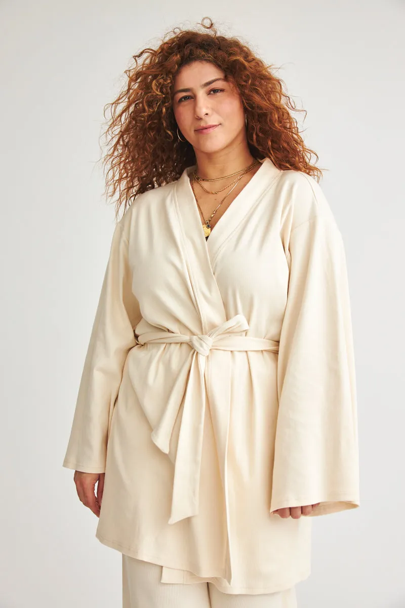 Baìge the Label Baìge the Label Damen vegan Wickelkleid/Jacke Bali Natural – Produktbild 2 von 3