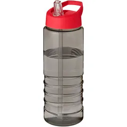Unbranded H2O Active® Eco Treble 750 ml Sportflasche mit Stülpdeckel & Trinktülle, kohle, weiß – Produktbild 1 von 1