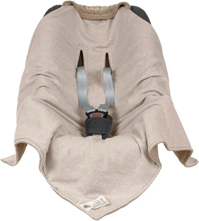 Lässig Einschlagdecke für Babyschale, taupe, LÄSSIG, GOTS made with organic materials, zertifiziert durch BCS 27262, Beige, – Produktbild 2 von 4