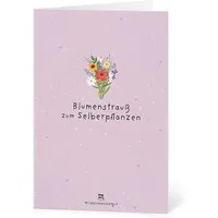 Die Stadtgärtner Die Stadtgärtner Grußkarte mit Saatpapier und Umschlag I Schöne Karte als Dankeschön, Gruß & für Geburtstag I Saatpapier enthält hochwertige Wildblumen-Samen – Produktbild 1 von 1
