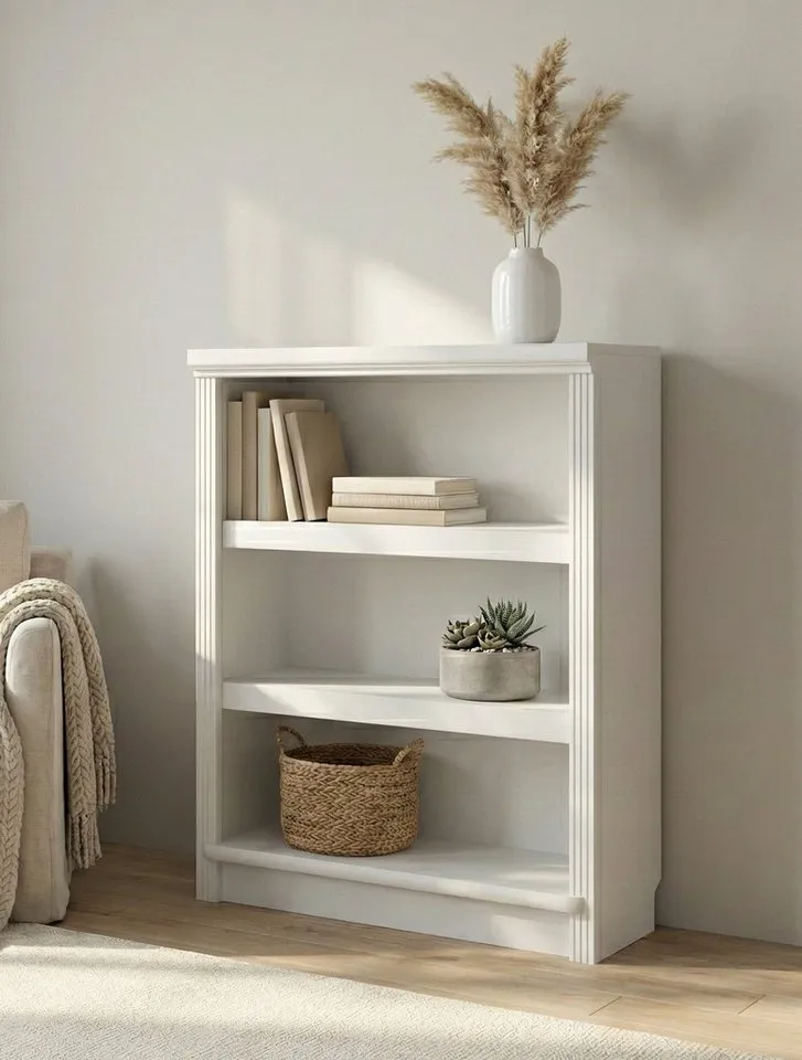 OTTO home Standregal Soeren Regal Bücherregal B/T/H: 80/29/97 cm, massive Kiefer, FSC®-zertifiziert, Weiß, – Produktbild 2 von 5