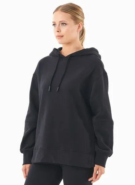 ORGANICATION ORGANICATION Sweathoodie aus Bio-Baumwolle mit Ballonärmeln, Schwarz(black), – Produktbild 3 von 4