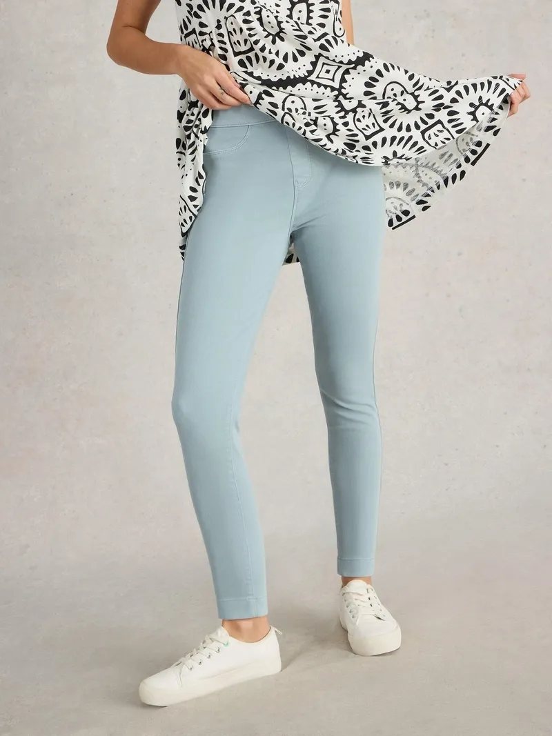 White Stuff Janey Cropped Jegging - 42/R, Mittelblau, – Produktbild 1 von 4