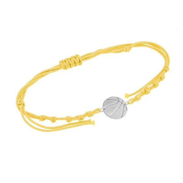 Eppi Eppi String-Armband Ball Basketball, Weiss, – Produktbild 1 von 4