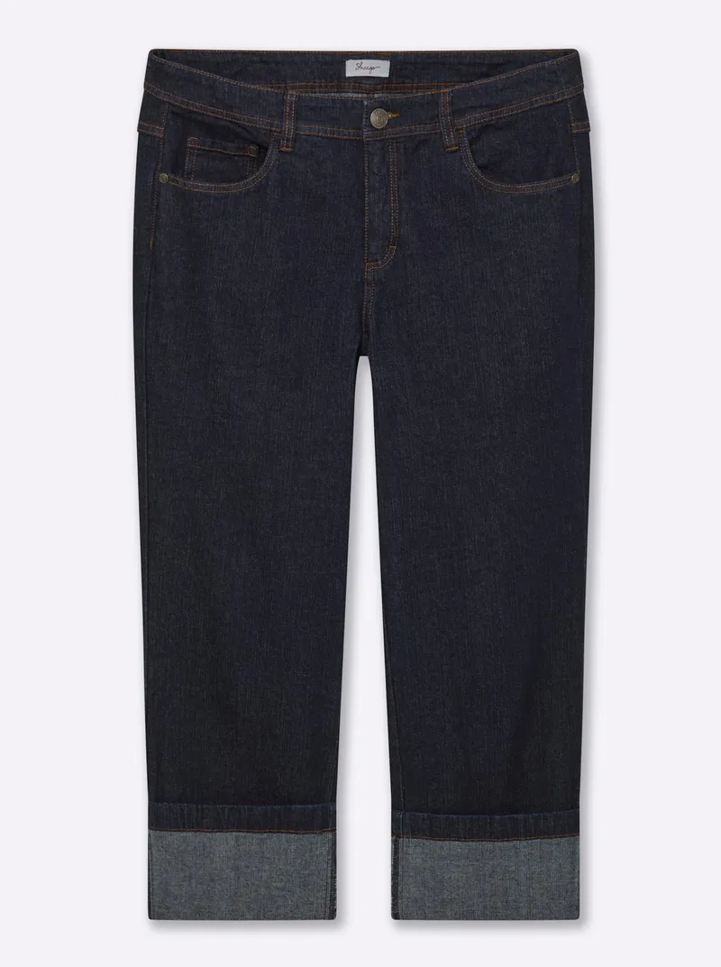sheego 7/8-Jeans, Dark blue, – Produktbild 1 von 2
