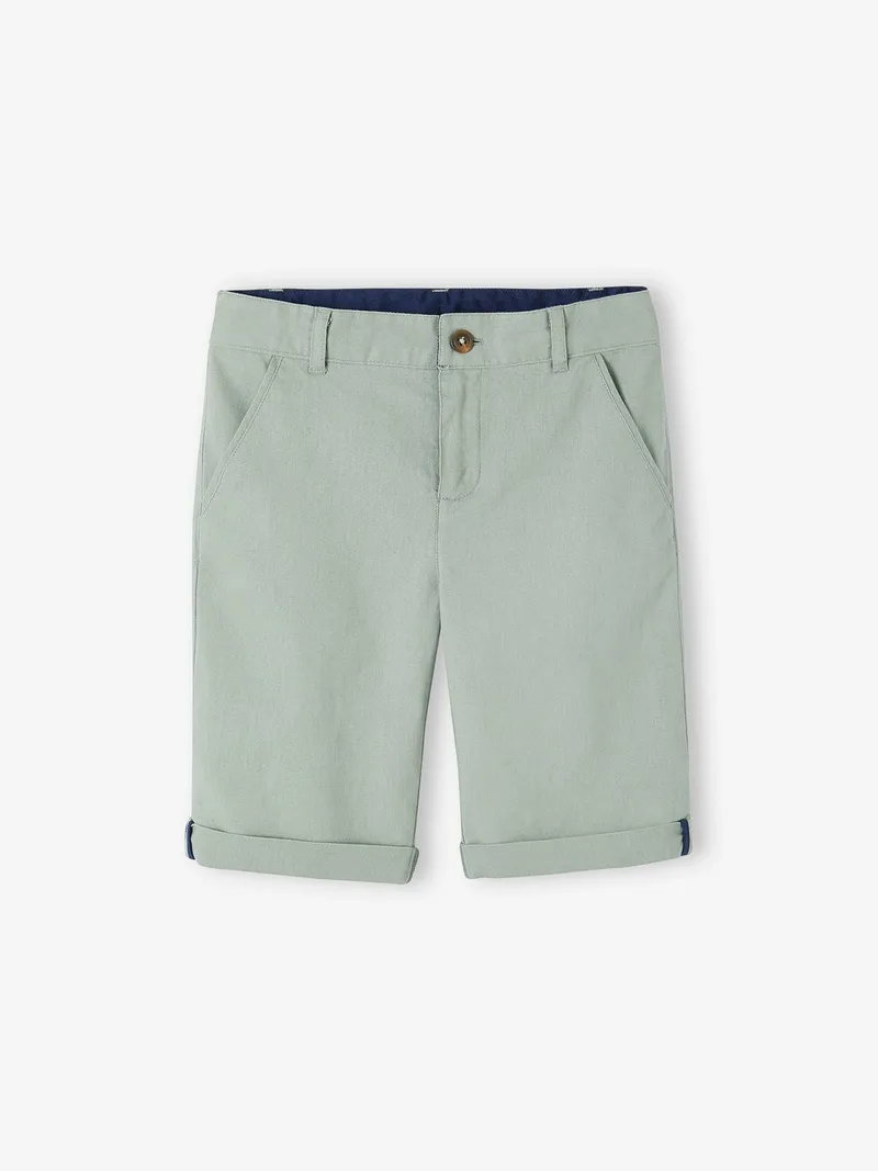 Vertbaudet Festliche Jungen Shorts, Salbeigrün, – Produktbild 1 von 3