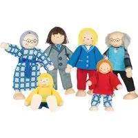 Goki goki Biegepuppen City Familie 6 Personen 9-11 cm – Produktbild 1 von 1