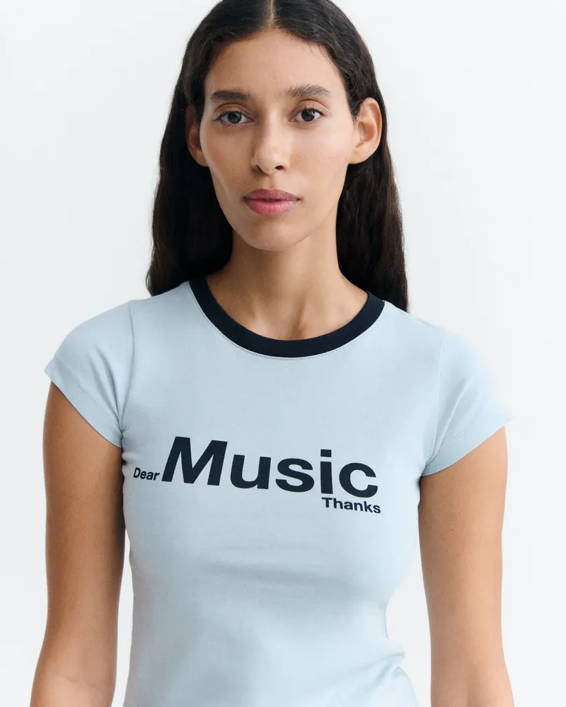thinking mu Thinking MU Damen vegan T-Shirt Mirna Schmal Geschnitten Hellblau, Blau, – Produktbild 1 von 2