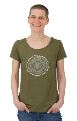 Life-Tree Life-Tree Bambus Shirt Fairwear für Damen "Treeslice" in Moss Green – Produktbild 1 von 1