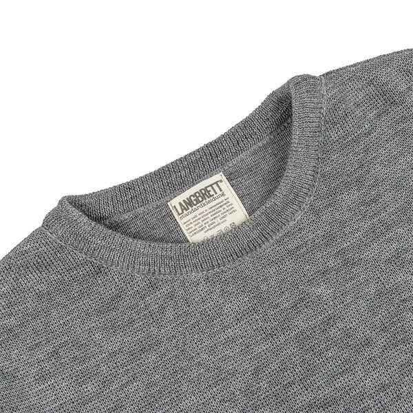 LANGBRETT LANGBRETT grobstrick pullover | schurwolle | unisex, Hellgrau meliert (grau), – Produktbild 3 von 3