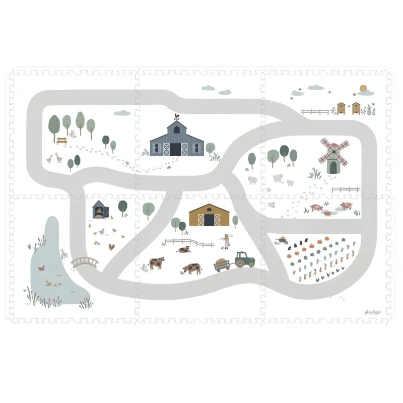 play&go Play&Go Spielteppich Puzzle EEVAA 120x180 - Farm, Farm, – Produktbild 1 von 1