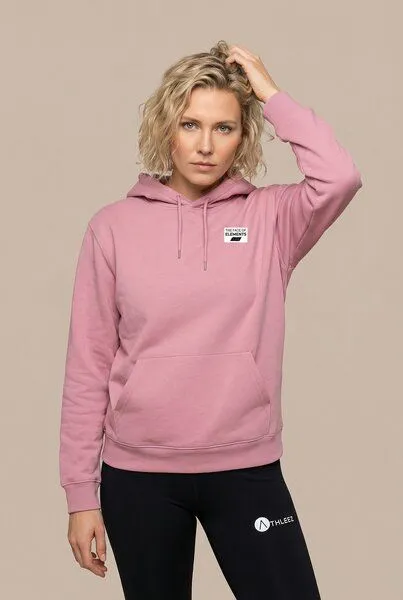THE FACE OF ELEMENTS The Face of Elements Color Rush - Regular Fit Hoodie aus 100% Bio-Baumwolle, Old rose (rosa), – Produktbild 3 von 4