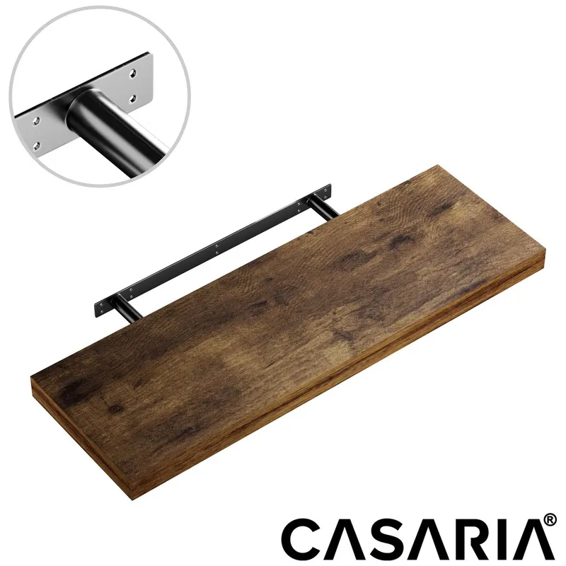 Casaria® Casaria Casaria Wandregal Schweberegal 70cm Eiche dunkel + Halterung – Produktbild 1 von 1