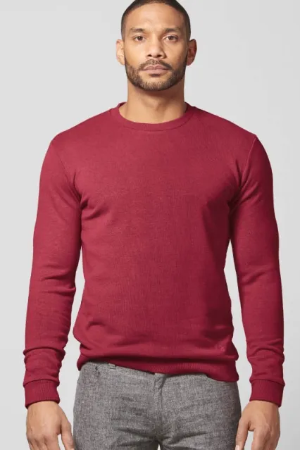HempAge Hempage Herren vegan Sweatshirt Regular Fit Cuvee Rot, Rot, – Produktbild 2 von 2
