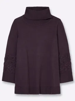 sheego Rollkragenpullover aubergine – Produktbild 1 von 1