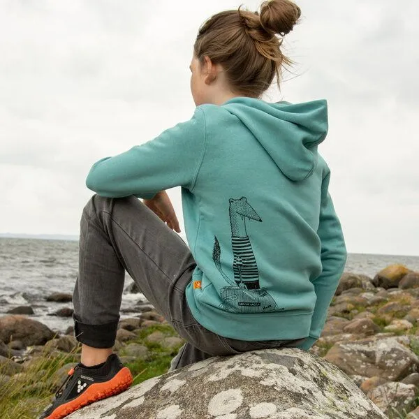 Cmig Cmig Kinder Hoodie Reisewiesel in teal monstera, Teal monstera, – Produktbild 1 von 4