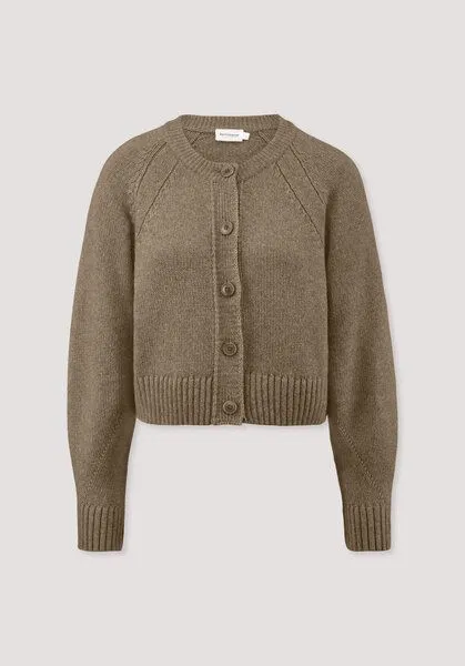 hessnatur hessnatur Strick Jacke Relaxed Cropped aus Bio-Merinowolle mit Bio-Baumwolle, Camel, – Produktbild 5 von 5