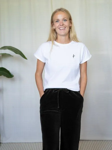 FUXBAU FUXBAU Frauen Samt Hose, Schwarz, – Produktbild 3 von 4