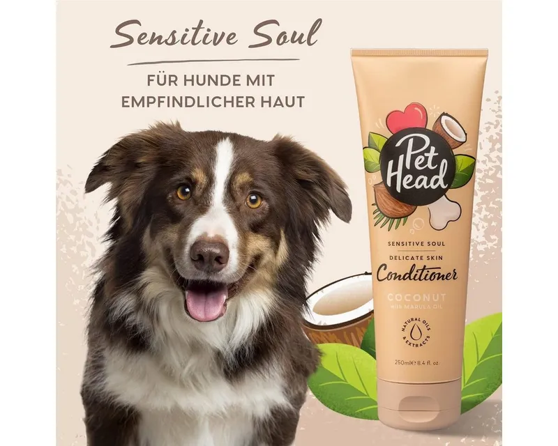 Pet Head Pet Head Conditioner für Hunde 250 ml, Sensitive Soul, Kokosnussduft – Produktbild 3 von 5