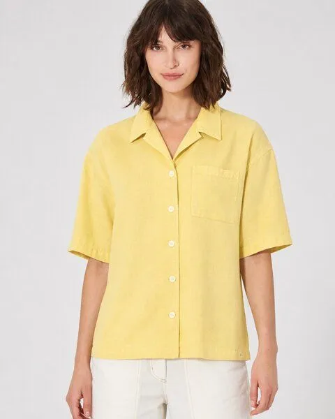 HempAge HempAge Urbane Sommerbluse Hanf/Biobaumwolle, Butter (gelb), – Produktbild 1 von 4