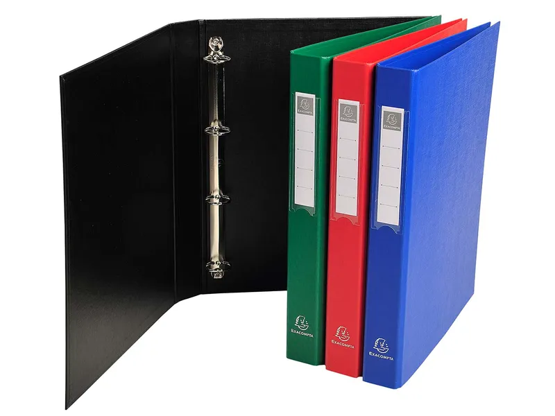 Exacompta 10 Exacompta Ringbücher, DIN A4, 4 Ringe 25 mm, RB 40 mm, sortiert – Produktbild 1 von 1