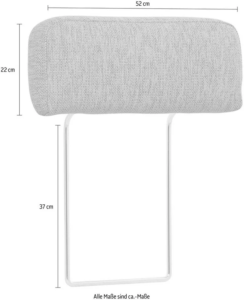 OTTO home Sofa-Kopfstütze Borkum, B: 52cm, Grau, – Produktbild 4 von 8