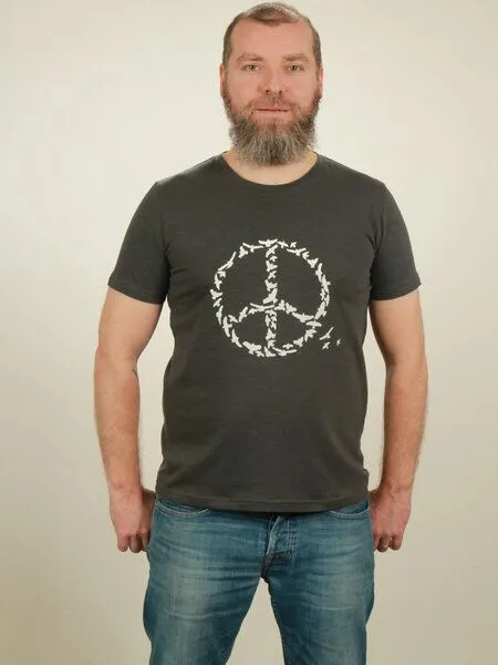 NATIVE SOULS NATIVE SOULS Slub T-Shirt Herren - Peace, Dark grey, – Produktbild 1 von 1