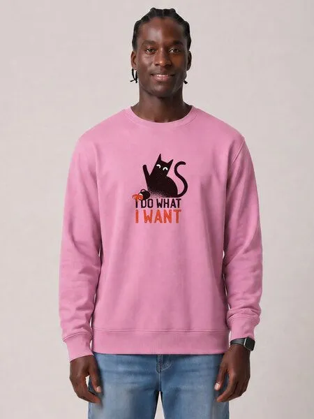watapparel watapparel Sweatshirt Unisex Cat, Bubble pink, – Produktbild 2 von 2