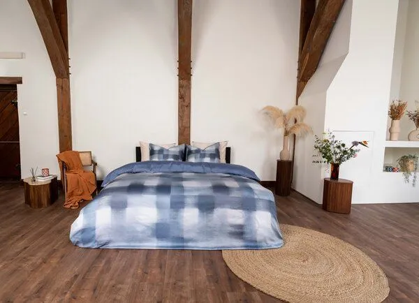 Kayori Kayori Koya Baumwolle-Satin, Blau, – Produktbild 1 von 4