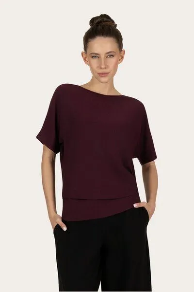 Urban Goddess Urban Goddess Budhi Kurzarm Pilates & Yoga Shirt, Fig (lila), – Produktbild 1 von 4